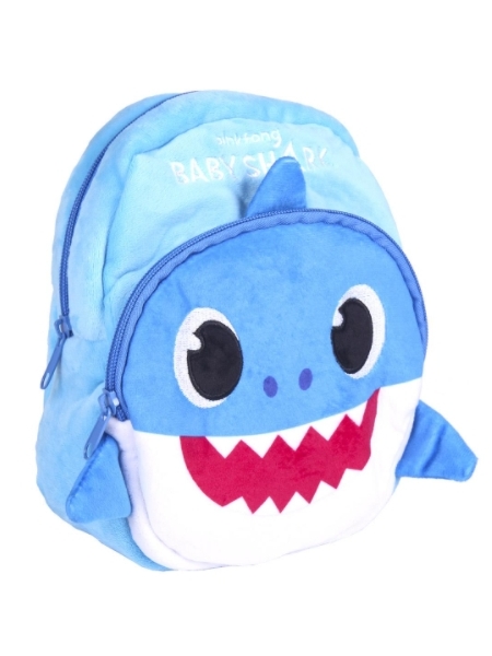 Zaino scuola materna celeste personaggio Baby Shark